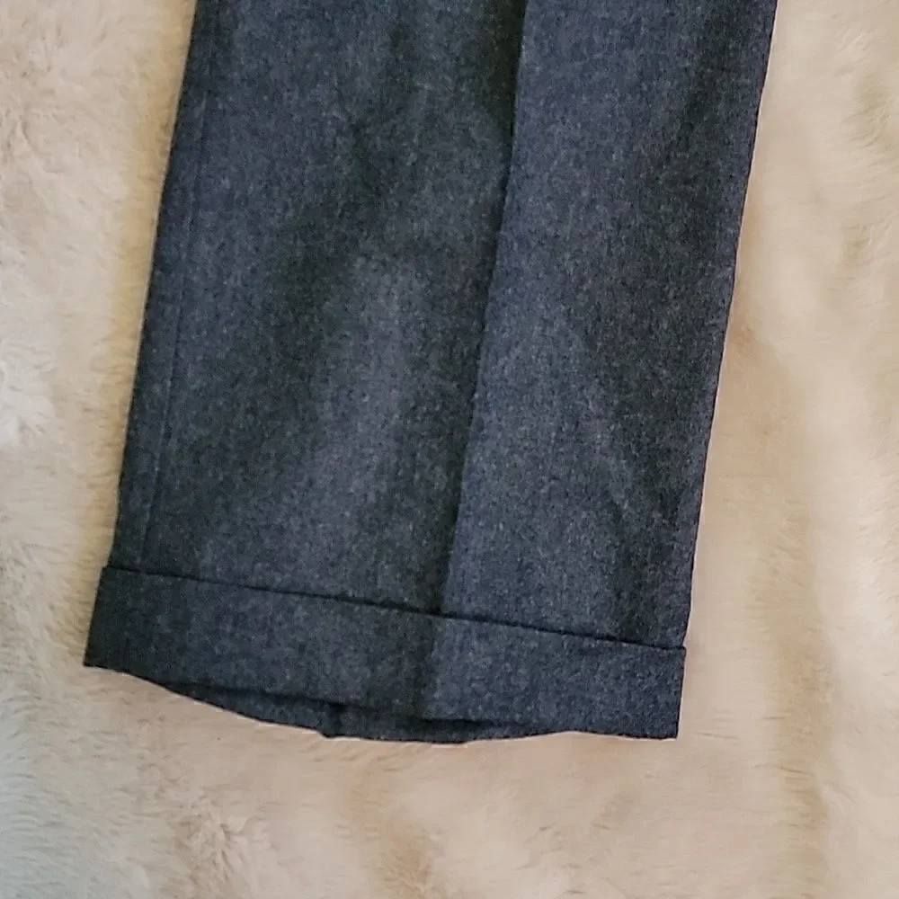 POLO BY RALPH LAUREN CHARCOAL GRAY 100% WOOL DRESS PANTS, SIZE 8